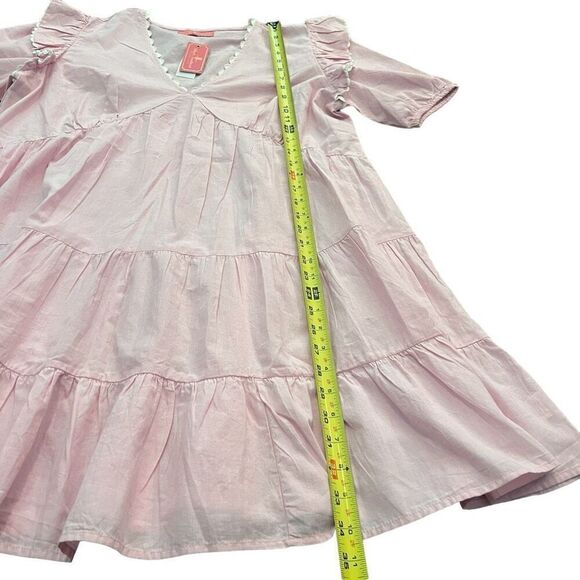 NWT SIMPLY SOUTHERN Pink Ricrac Dress Size M - Picture 6 of 10
